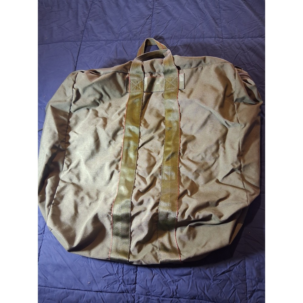 Vintage US Military Flyers Helmet Bag Olive Drab Green Nylon Gear Tote Bag Mens